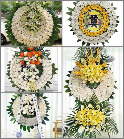 广东梅州市平远县热柘镇韩坑村花圈速递